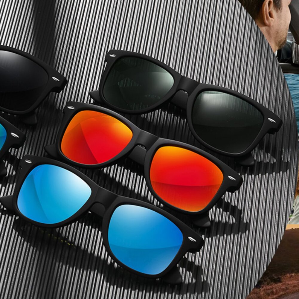 DEMIKOS Sunglasses Polarized ICY BLUE GRAY Men's Women Mirror Lens UV Protection